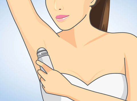 Aluminum and other ingredients in antiperspirant may be harmful.
