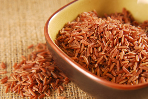 Red rice is a whole grain like brown rice.