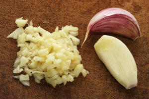 Letting cut garlic rest before cooking makes it healthier.