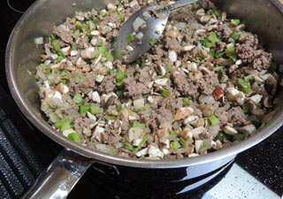 Ground Beef, Onions, Broccoli and Garlic