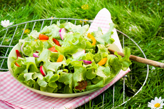 Easy recipe for salad and dressing that aligns with the alkaline diet.