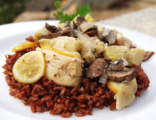 Artichokes and lemons complement each other perfectly in this dish.