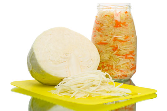 Sauerkraut is healthy and tasty.