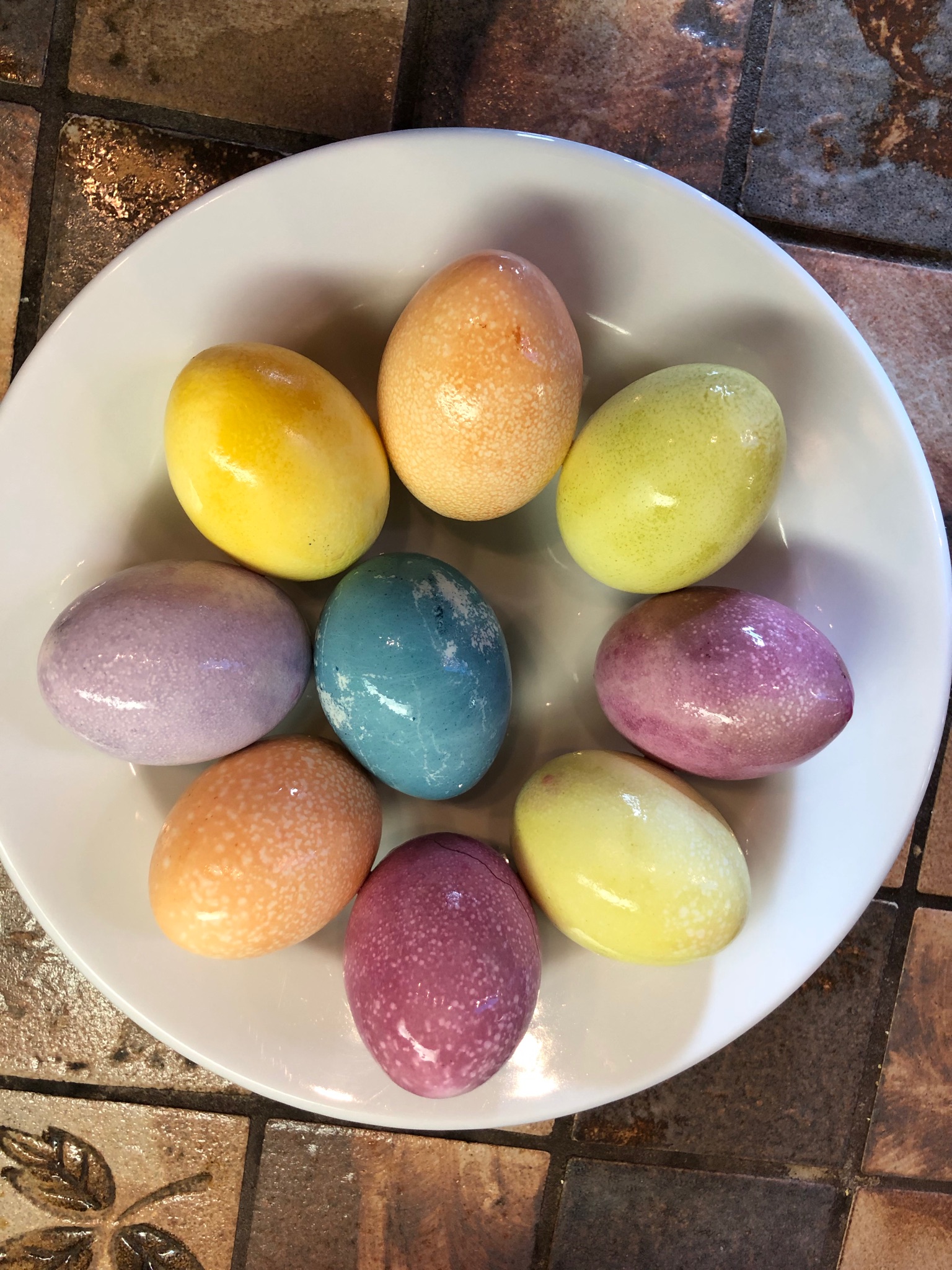 Naturally Dyed Easter Eggs